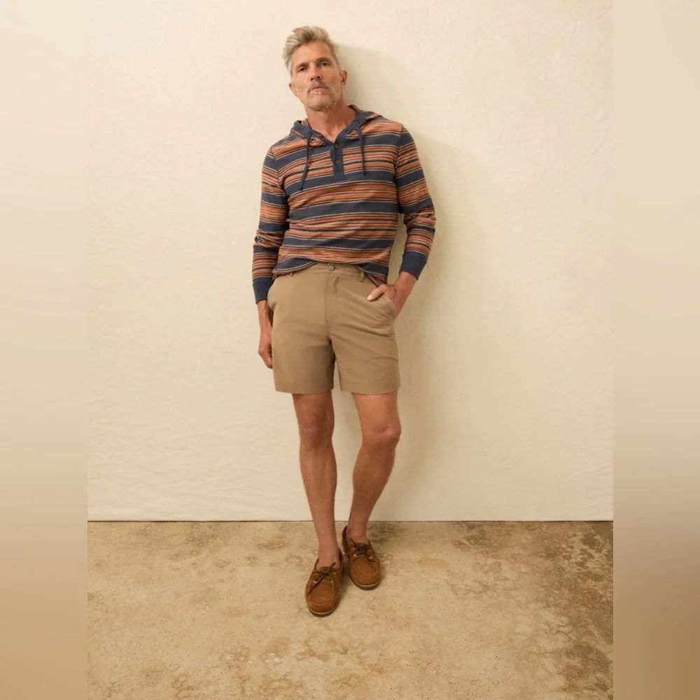 Faherty Men’s All Day Classic Fit Shorts in Island Brown Size 35
